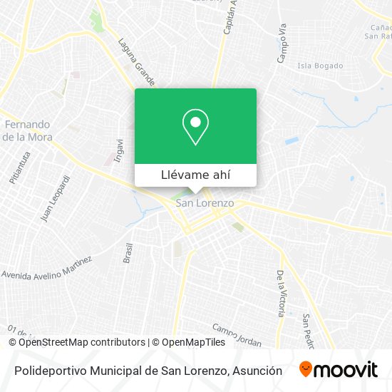 Mapa de Polideportivo Municipal de San Lorenzo