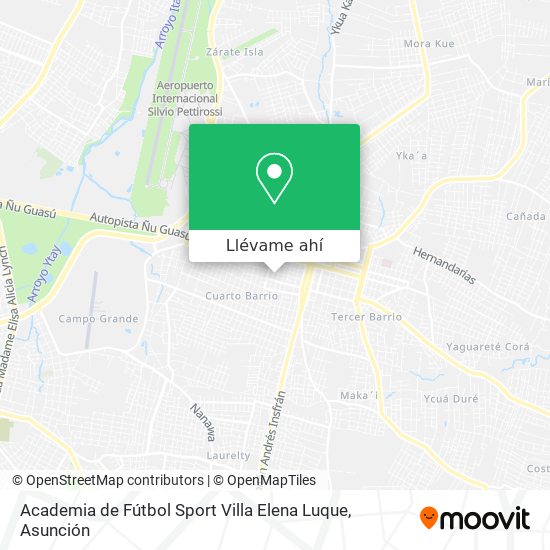 Mapa de Academia de Fútbol Sport Villa Elena Luque