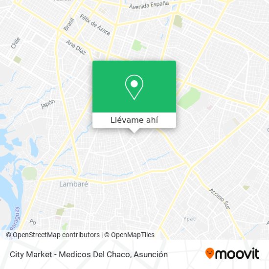 Mapa de City Market - Medicos Del Chaco