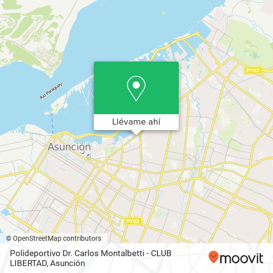 Mapa de Polideportivo Dr. Carlos Montalbetti - CLUB LIBERTAD
