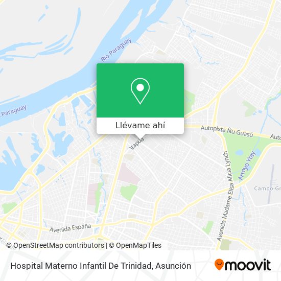 Mapa de Hospital Materno Infantil De Trinidad