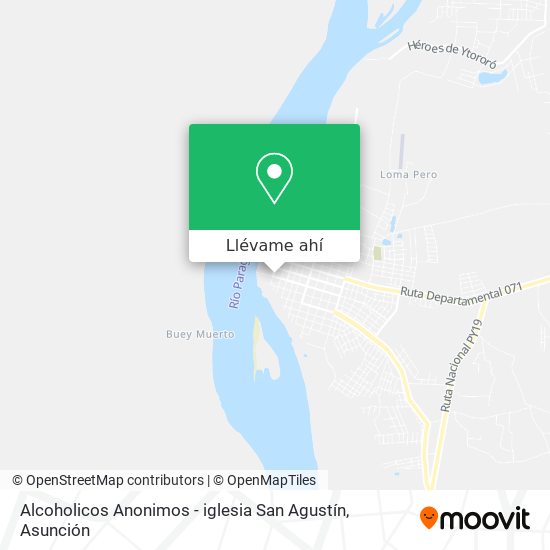 Mapa de Alcoholicos Anonimos - iglesia San Agustín