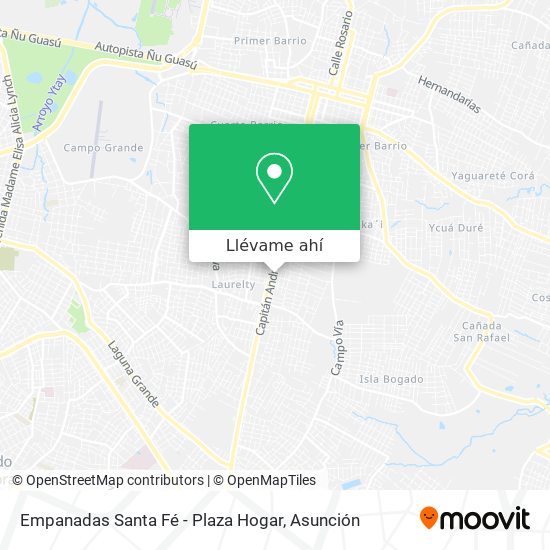 Mapa de Empanadas Santa Fé - Plaza Hogar