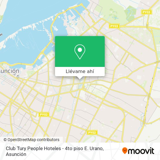 Mapa de Club Tury People Hoteles - 4to piso E. Urano