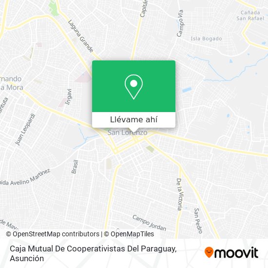 Mapa de Caja Mutual De Cooperativistas Del Paraguay