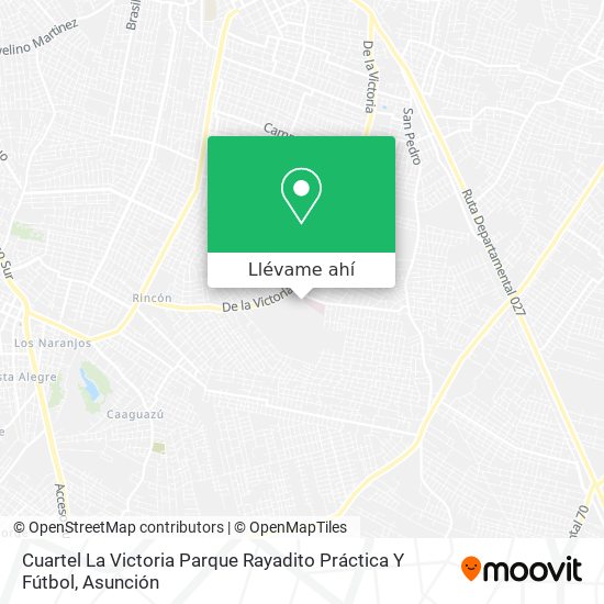 Mapa de Cuartel La Victoria Parque Rayadito Práctica Y Fútbol