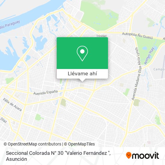 Mapa de Seccional Colorada N° 30 "Valerio Fernández "