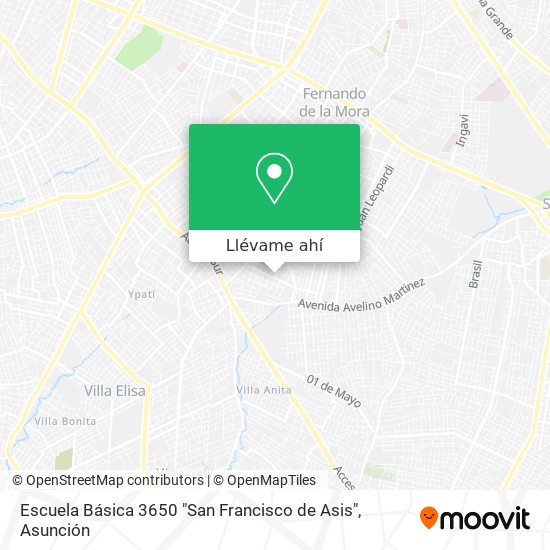 Mapa de Escuela Básica 3650 "San Francisco de Asis"