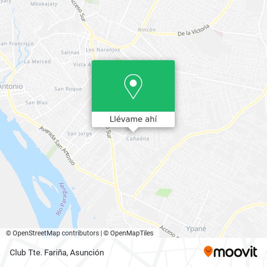 Mapa de Club Tte. Fariña