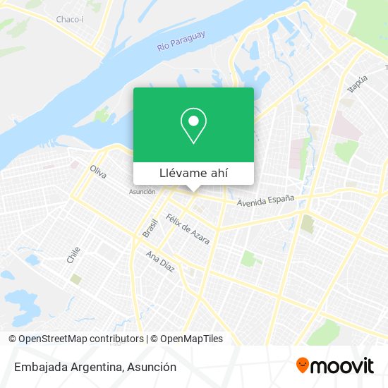 Mapa de Embajada Argentina