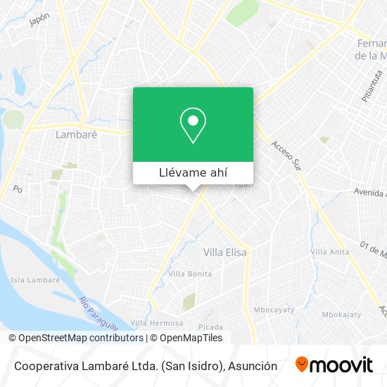 Mapa de Cooperativa Lambaré Ltda. (San Isidro)