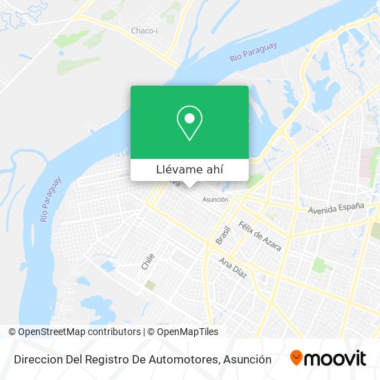 Mapa de Direccion Del Registro De Automotores