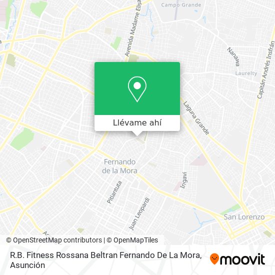 Mapa de R.B. Fitness Rossana Beltran Fernando De La Mora