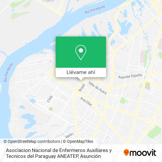 Mapa de Asociacion Nacional de Enfermeros Auxiliares y Tecnicos del Paraguay ANEATEP