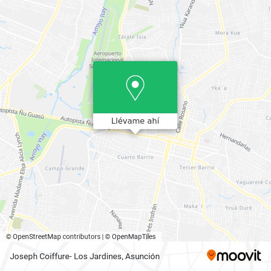 Mapa de Joseph Coiffure- Los Jardines