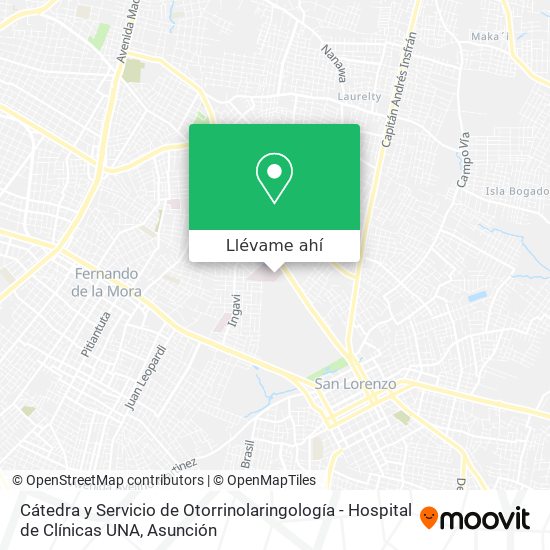 Mapa de Cátedra y Servicio de Otorrinolaringología - Hospital de Clínicas UNA