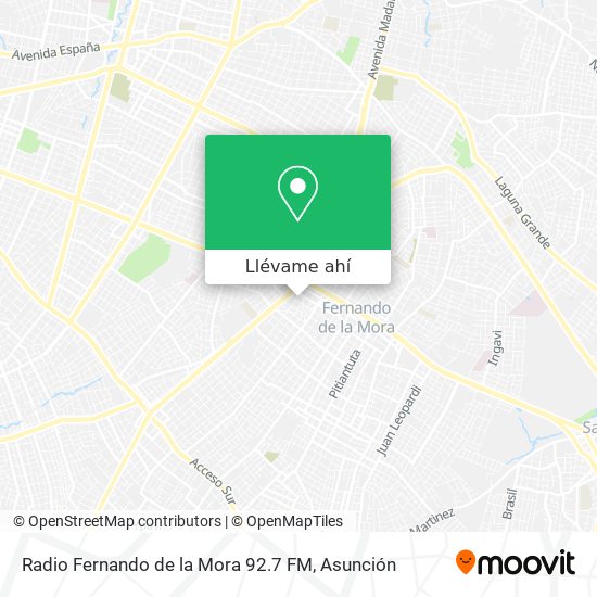 Mapa de Radio Fernando de la Mora 92.7 FM