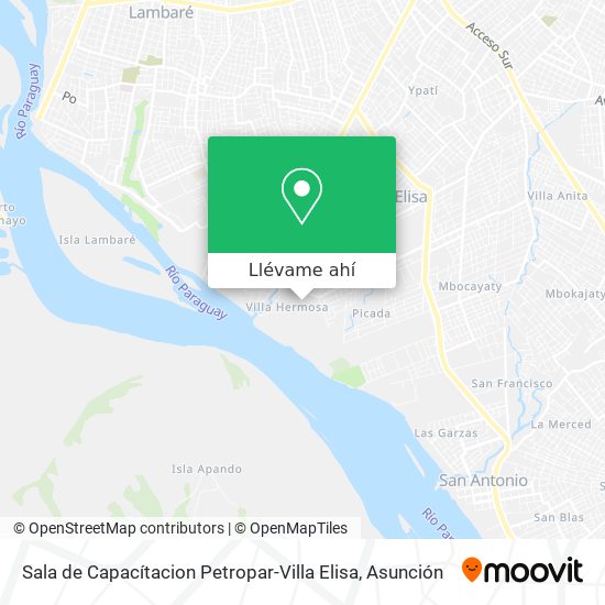 Mapa de Sala de Capacítacion Petropar-Villa Elisa