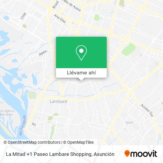 Mapa de La Mitad +1 Paseo Lambare Shopping