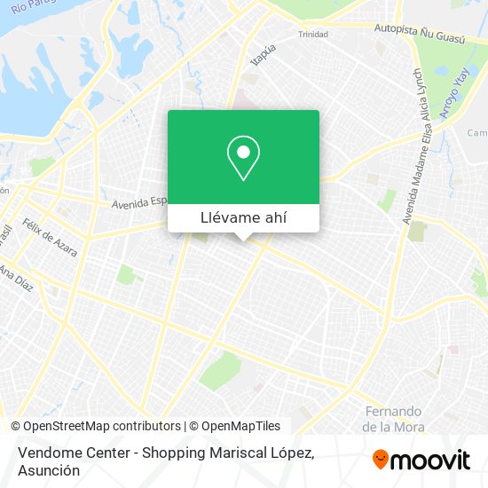 Mapa de Vendome Center - Shopping Mariscal López