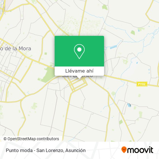 Mapa de Punto moda - San Lorenzo