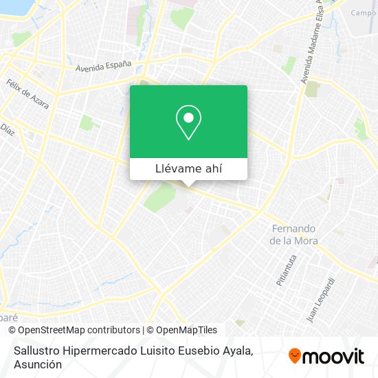Mapa de Sallustro Hipermercado Luisito Eusebio Ayala