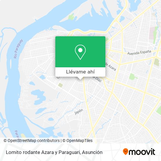 Mapa de Lomito rodante Azara y Paraguari