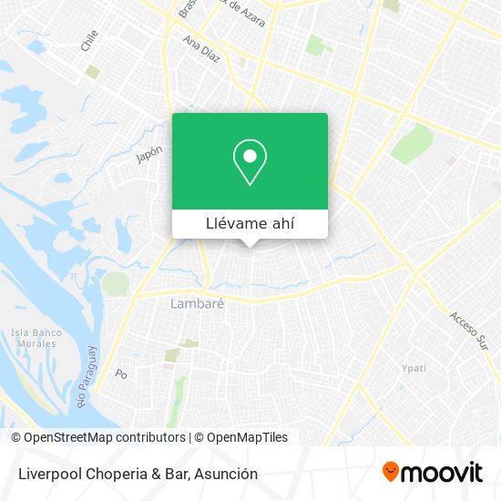 Mapa de Liverpool Choperia & Bar