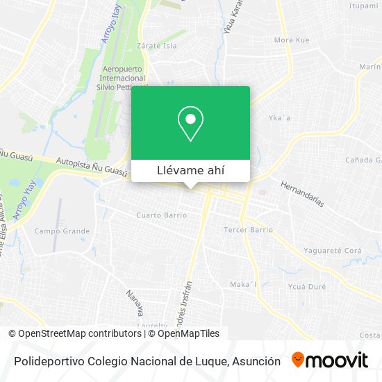 Mapa de Polideportivo Colegio Nacional de Luque