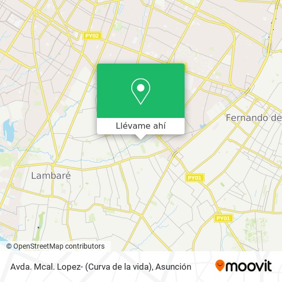 Mapa de Avda. Mcal. Lopez- (Curva de la vida)