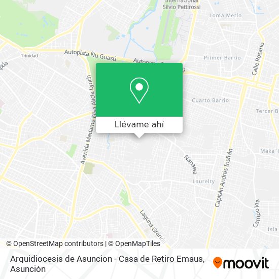 Mapa de Arquidiocesis de Asuncion - Casa de Retiro Emaus