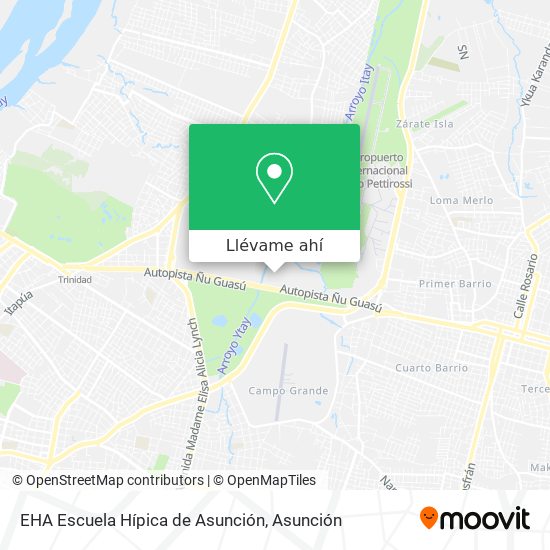 Mapa de EHA Escuela Hípica de Asunción