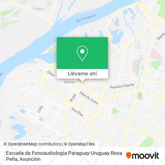 Mapa de Escuela de Fonoaudiologia Paraguay-Uruguay Rosa Peña