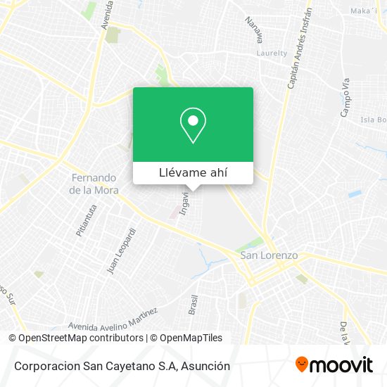 Mapa de Corporacion San Cayetano S.A
