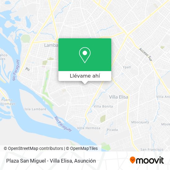 Mapa de Plaza San Miguel - Villa Elisa