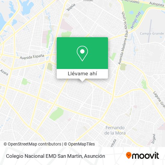 Mapa de Colegio Nacional EMD San Martin