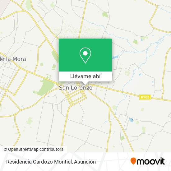 Mapa de Residencia Cardozo Montiel