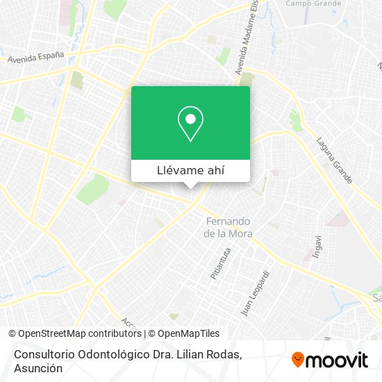 Mapa de Consultorio Odontológico Dra. Lilian Rodas