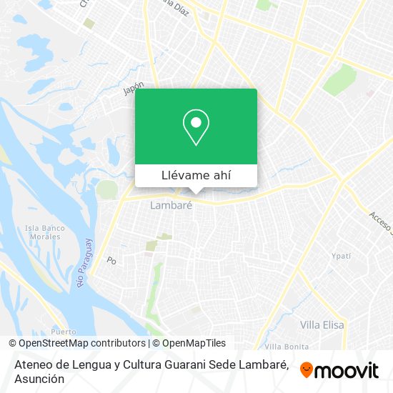 Mapa de Ateneo  de Lengua y Cultura Guarani Sede Lambaré