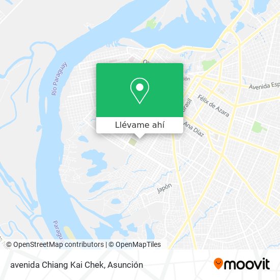 Mapa de avenida Chiang Kai Chek
