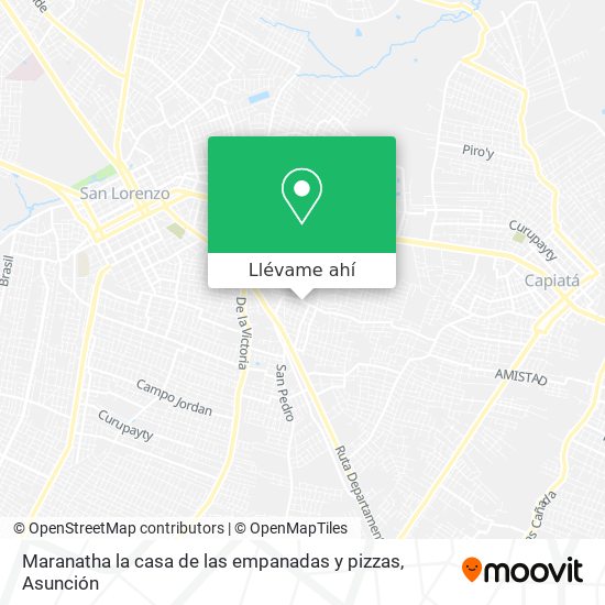 Mapa de Maranatha la casa de las empanadas y pizzas