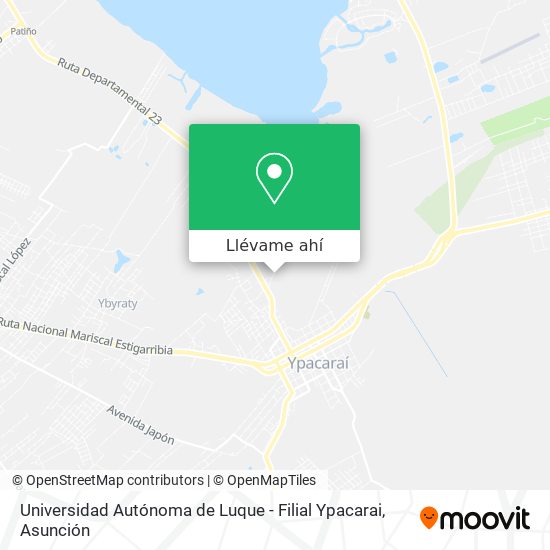 Mapa de Universidad Autónoma de Luque - Filial Ypacarai