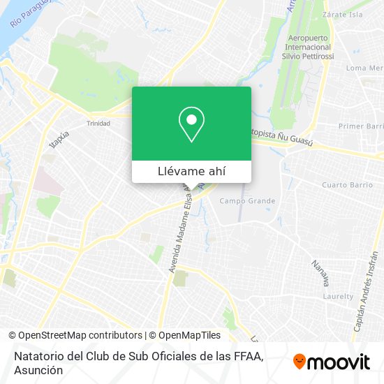 Mapa de Natatorio del Club de Sub Oficiales de las FFAA