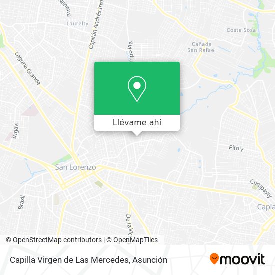 Mapa de Capilla Virgen de Las Mercedes