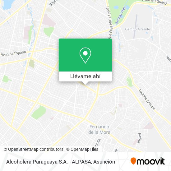 Mapa de Alcoholera Paraguaya S.A. - ALPASA
