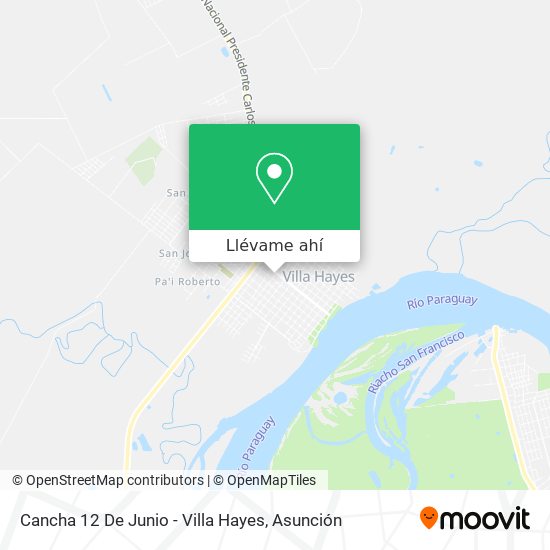 Mapa de Cancha 12 De Junio - Villa Hayes
