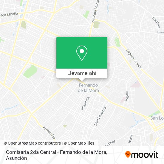 Mapa de Comisaria 2da Central - Fernando de la Mora