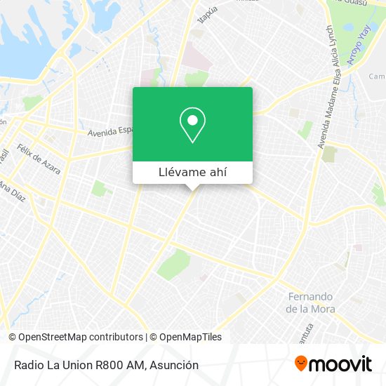 Mapa de Radio La Union R800 AM