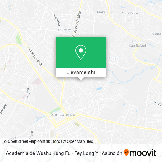 Mapa de Academia de Wushu Kung Fu - Fey Long Yi