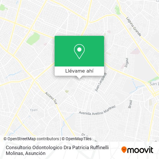 Mapa de Consultorio Odontologico Dra Patricia Ruffinelli Molinas